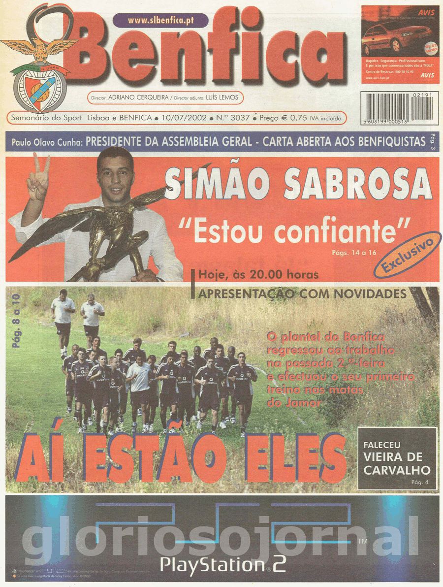 jornal o benfica 3037 2002-07-10
